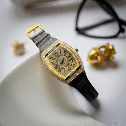 Franck Muller Iced Out Golden Black